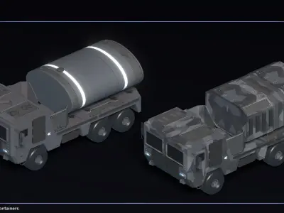 Scifi Utility Vehicles Collection 3D Model Pack