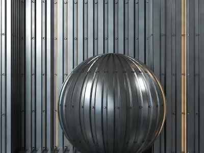 4K Metal Sheet Textures - 2 Colors - Industrial Ribbed Metal Texture
