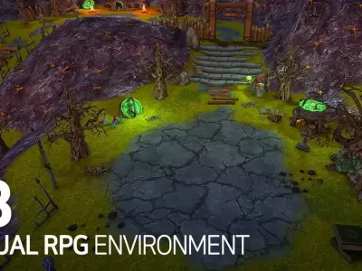 Casual RPG Environment 08 Low-poly 3D model