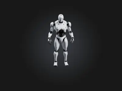 Realistic Robot Model Low-poly 3D model