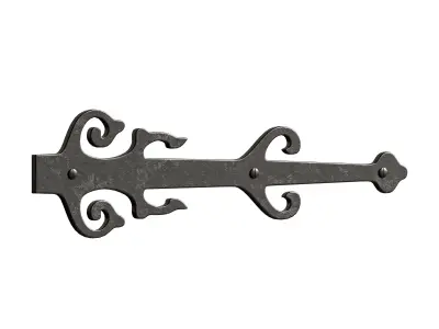Black Wrought Iron Garage Door Decorative 3D model