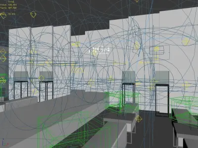 Stage party concert fashion catwalk T station  84 3D model