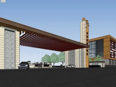 vacation spot-Resort-Fashion Leisure Hotel-0178 3D model