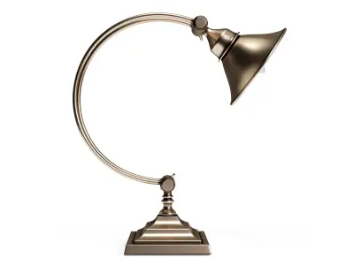 Antique Brass Metal Task Table Lamp 3D model