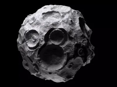 Asteroid01 asteroid with holes in it 3D model