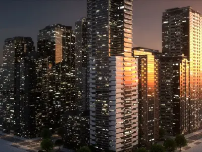 City Block Type B07 3D model