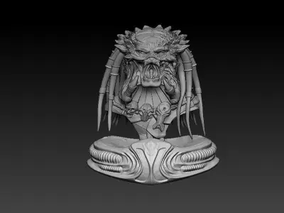 Predators 3D model 3D print model statue of creature on shelf 3D print model