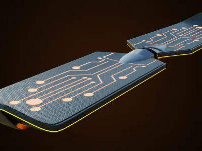 Sic-Fi Hoverboard 4 All PBR Unity UE Textures Included Low-poly 3D model