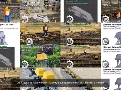 DB Trackside Safety Pack - Money-saving Bundle H0 SLA Resin