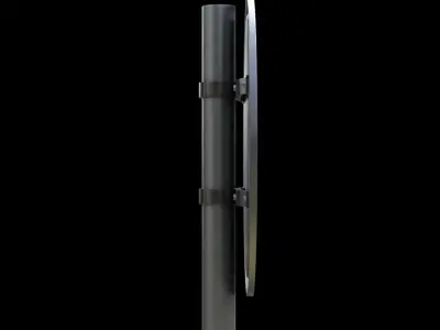 Compulsory turn left Low-poly 3D model