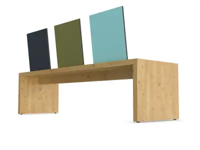 Wooden bench 3D model