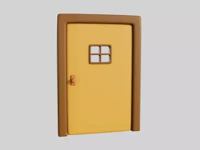 Cartoon Door 13a 3D model