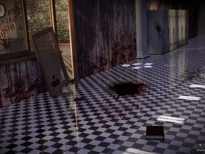 School Locker Horror sceen 3D model