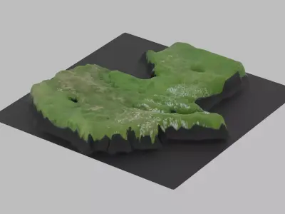 Guatemala Map Country Low-poly 3D model