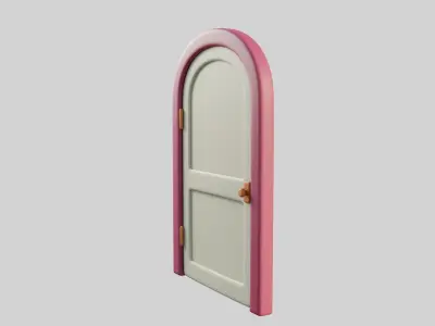 Cartoon Door 8a 3D model