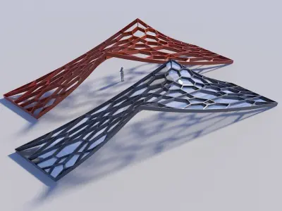 Decoration stand for park 3D model