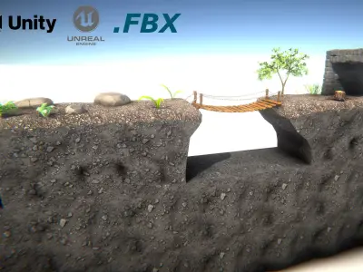 Stylized Platformer Asset Pack Low-poly 3D model