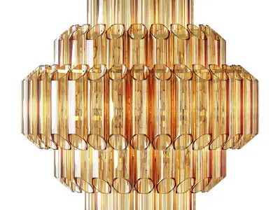 urum Cascade Murano Chandelier 3D model