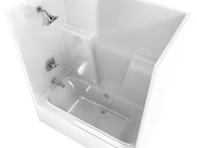 Maax BG6034C AcrylX Alcove Center Drain One-Piece Tub Shower 3D model