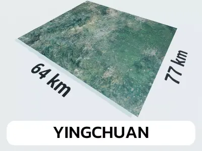 Yingchuan China City Landscape 3D Model 3D model