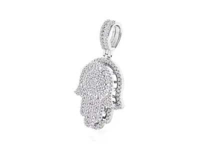 diamond hamsa pendant 3D print model
