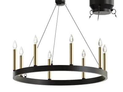 Untitled chandelier with four candle holders 3D model