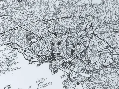Oslo Road Network and Streets 3D model