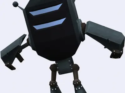 3DRT - Chibii-robot-12 Low-poly 3D model