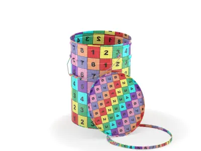 Metallic Paint Bucket 3D model 3D model