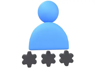 User Password Icon v1 001 Low-poly 3D model