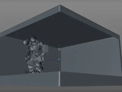 Glasses-free 3D autobot transformation effect display C4D model 3D model