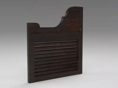 Photo realistic Old wild west tavern bar swing flap doors 3D model