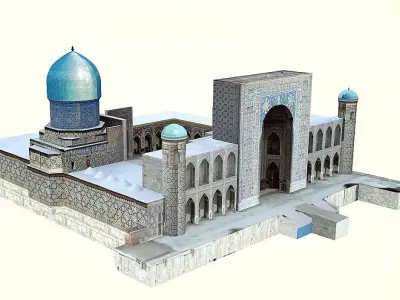 Tilla Kari Madrasa 3D model
