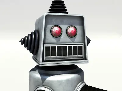 B-Movie Robot Low-poly 3D model
