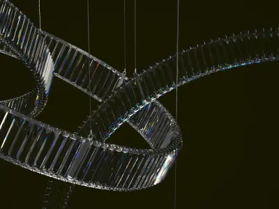 Crystal Flare Chandelier 3D model