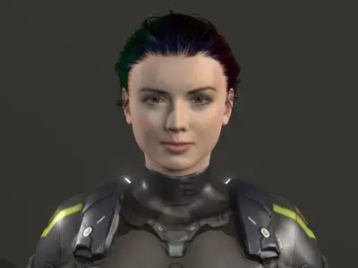  Ana de Armas Low-poly 3D model