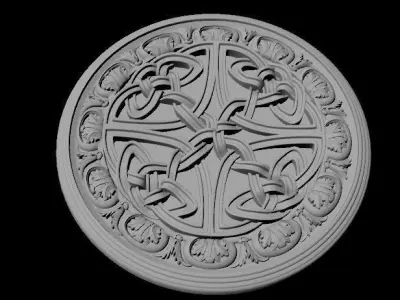 rosette celtic medallion 3D model