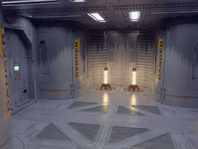 sci-fi set model and textures v4 3D model