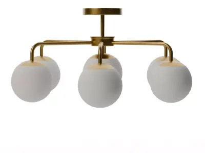 Vega Flush Mount Lamp Low-poly 3D model