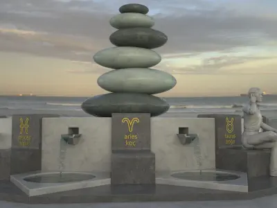  astrology pool 3d model 3D model