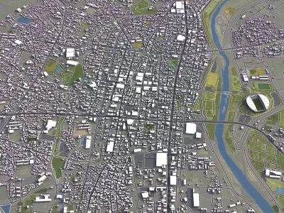 Toyota - 3D City Model Low-poly 3D model