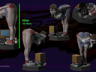 Sakura Street Fighter miniature adult version 3D print model