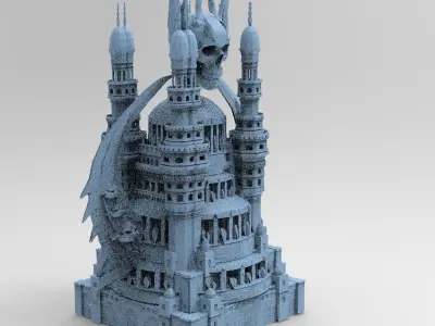 Evil Vizier Tower with Alien Pillar ruins  3D model
