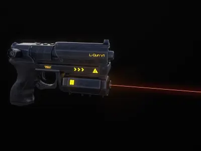 Sci-Fi Gun V1 Low-poly 3D model