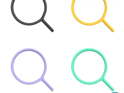 Search Symbol V1 Pack 01 Low-poly 3D model