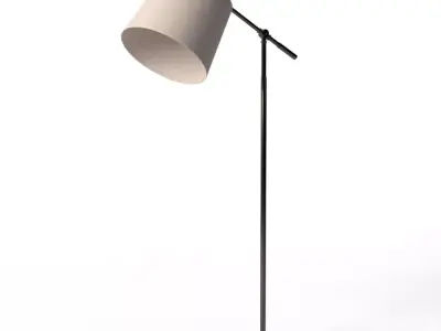 Kenroy Home Tilt Dark Antique Brass Floor Lamp Low-poly 3D model