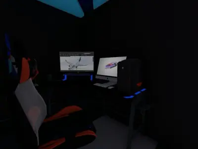 Cyberpunk Style Bedroom 3D model