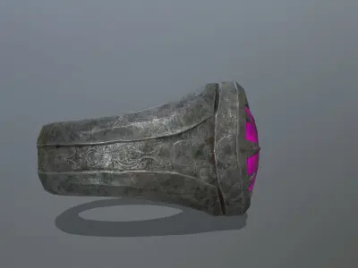 Skull Ring Low-poly 3D model