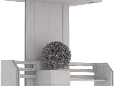  Dual Access Bench 3D model