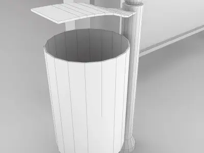 Small bus stop v2 3D model